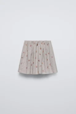 Niños ZARA 6 - 14 Años·Faldas / Bermudas<FALDA BERMUDA ABALORIOS