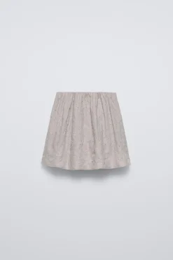 Niños ZARA 6 - 14 Años·Faldas / Bermudas<FALDA BERMUDA ABALORIOS