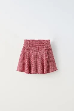 Niños ZARA 6 - 14 Años·Faldas / Bermudas<FALDA BERMUDA BAMBULA CUADROS