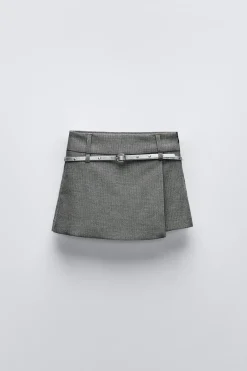 Niños ZARA 6 - 14 Años·Faldas / Bermudas<FALDA BERMUDA BRILLO