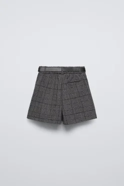 Niños ZARA 6 - 14 Años·Faldas / Bermudas<FALDA BERMUDA CUADROS