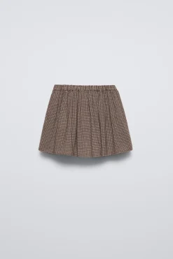 Niños ZARA 6 - 14 Años·Faldas / Bermudas<FALDA BERMUDA CUADROS