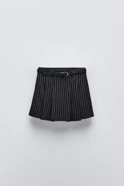 Niños ZARA 6 - 14 Años·Faldas / Bermudas<FALDA BERMUDA RAYA DIPLOMÁTICA