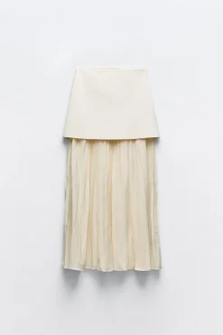 Sale FALDA COMBINADA PLISADA PUNTO Mujer Cárdigan / Jerséis|Punto