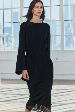 Outlet FALDA CON LANA BAJO ENCAJE Mujer Cárdigan / Jerséis|Punto