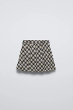 Niños ZARA 6 - 14 Años·Faldas / Bermudas<FALDA CUADROS TABLAS