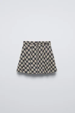 Niños ZARA 6 - 14 Años·Faldas / Bermudas<FALDA CUADROS TABLAS