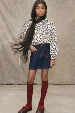 Niños ZARA 6 - 14 Años·Faldas / Bermudas<FALDA DENIM ONDAS LIMITED EDITION