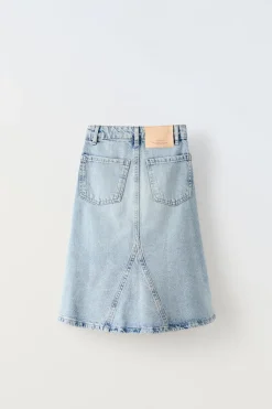 Niños ZARA 6 - 14 Años·Faldas / Bermudas<FALDA LARGA DENIM