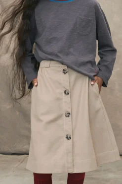 Niños ZARA 6 - 14 Años·Faldas / Bermudas<FALDA MIDI BOTONES FLORES LIMITED EDITION