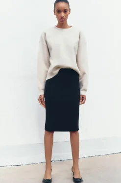 Clearance FALDA MIDI PUNTO Mujer Cárdigan / Jerséis|Punto