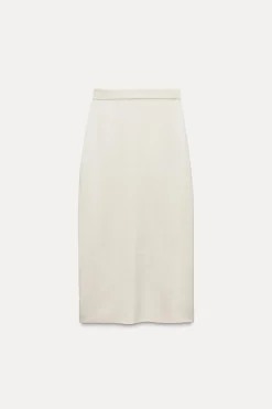 Sale FALDA MIDI PUNTO LISO Mujer Cárdigan / Jerséis|Punto