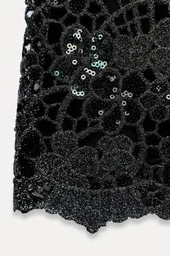 Outlet FALDA MINI PUNTO LENTEJUELAS Mujer Cárdigan / Jerséis|Punto