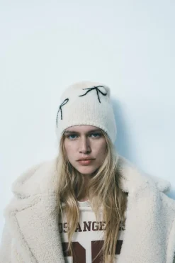 Clearance GORRO BEANIE PUNTO GRUESO LAZOS Mujer Accesorios / Bisuteria