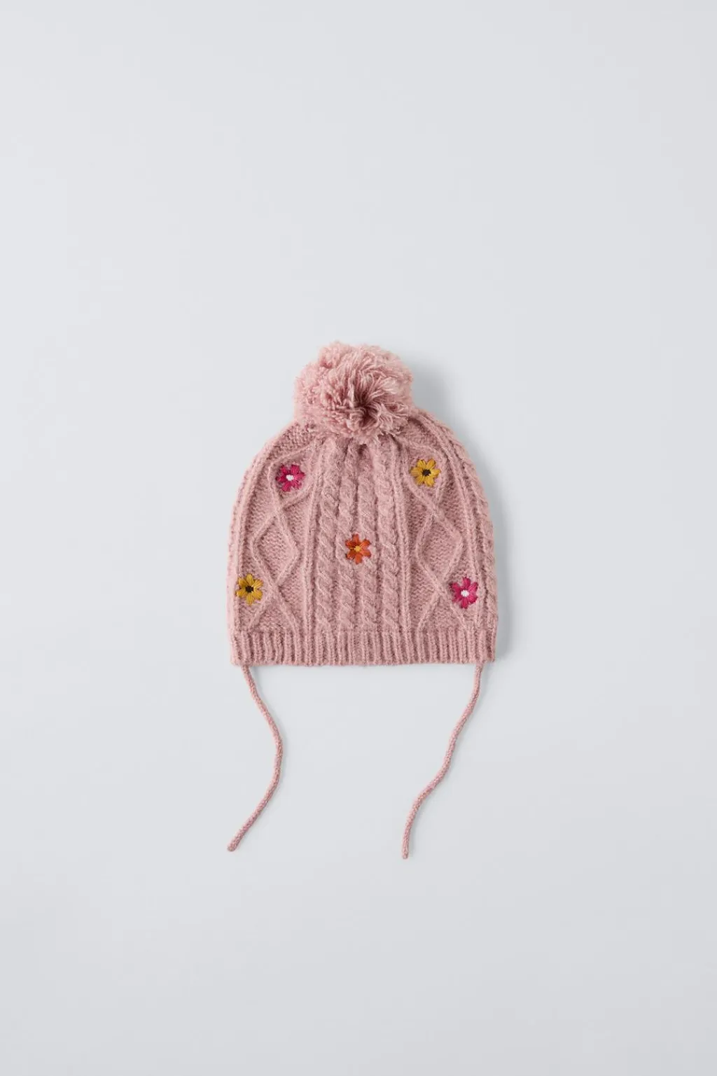 Niños ZARA 1½ - 6 Años·Accesorios|1½ - 6 Años·Accesorios<GORRO PUNTO BORDADOS POMPÓN