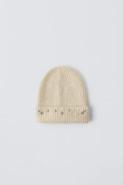 Niños ZARA 6 - 14 Años·Accesorios|Accesorios / Zapatos / 0 - 14 Años<GORRO PUNTO PERLAS