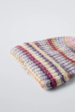 Niños ZARA 1½ - 6 Años·Accesorios|Accesorios / Zapatos / 0 - 14 Años<GORRO PUNTO RAYAS CON LANA