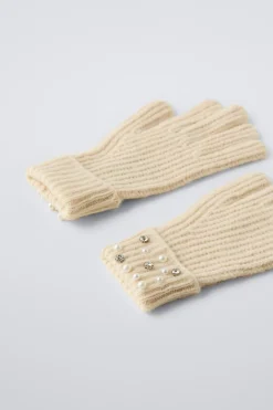 Niños ZARA 6 - 14 Años·Accesorios|Accesorios / Zapatos / 0 - 14 Años<GUANTES PUNTO PERLAS