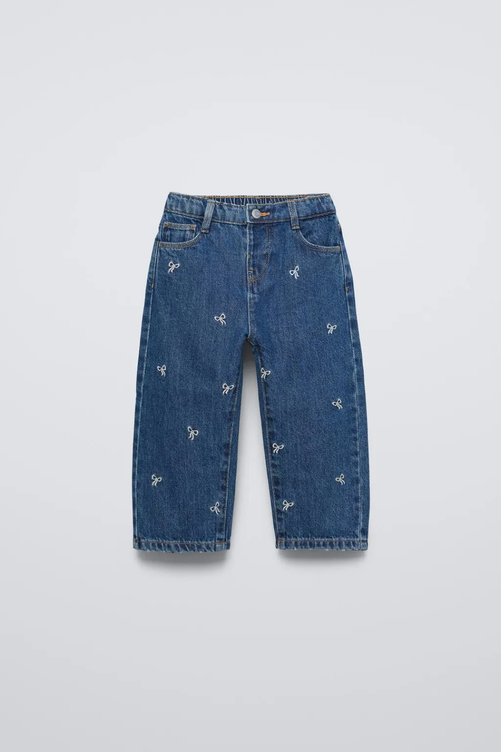 Niños ZARA 1½ - 6 Años·Jeans / Denim|1½ - 6 Años·Total Look<JEANS STRAIGHT LAZOS BORDADOS