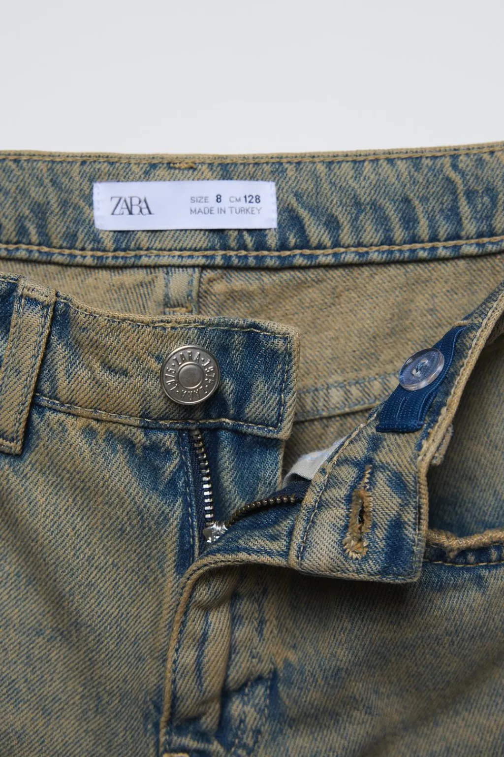 Niños ZARA 6 - 14 Años·Jeans<JEANS WIDE LEG EFECTO DESGASTADO