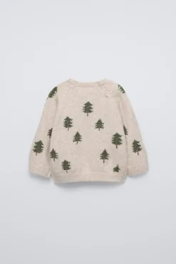 Niños ZARA 6 - 18 Meses·Punto<JERSEY PUNTO ARBOLITOS
