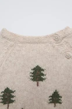 Niños ZARA 6 - 18 Meses·Punto<JERSEY PUNTO ARBOLITOS