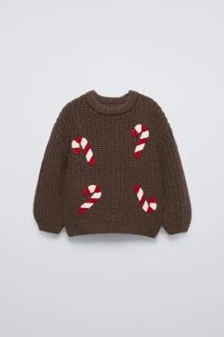 Niños ZARA 1½ - 6 Años·Punto|1½ - 6 Años·Punto<JERSEY PUNTO GRUESO BORDADOS CROCHET
