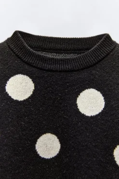 Niños ZARA 6 - 18 Meses·Conjuntos|6 - 18 Meses·Punto<JERSEY PUNTO TOPOS