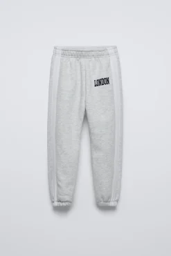 Niños ZARA 6 - 14 Años·Pantalones|6 - 14 Años·Deporte / Jogging<JOGGER TEXTO FLOCK