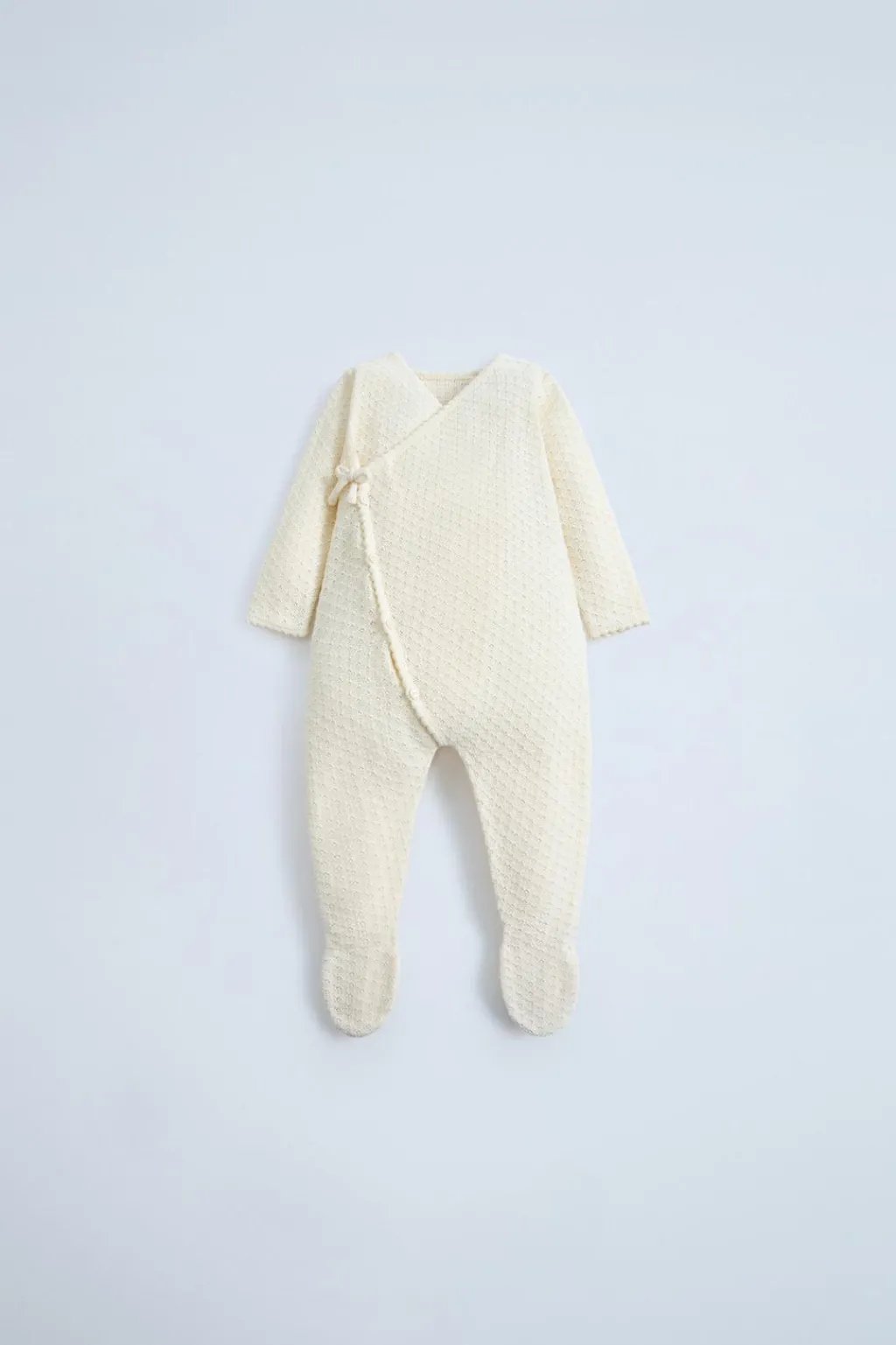 Niños ZARA 0 - 6 Meses·Punto<KIMONO ALGODÓN SEDA PUNTO TEXTURA