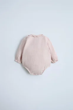Niños ZARA 0 - 6 Meses·Bodies / Camisas|0 - 6 Meses·Básicos<KIMONO BAMBULA VOLANTITO