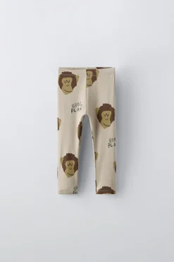 Niños ZARA 1½ - 6 Años·Pantalones|1½ - 6 Años·Leggings<LEGGING ESTAMPADO MONOS