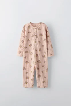 Niños ZARA 1½ - 6 Años·Vestidos / Petos|1½ - 6 Años·Pantalones<MONO WAFFLE FLORES