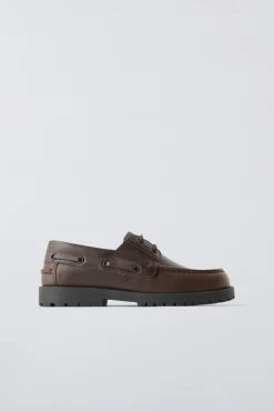 Niños ZARA 6 - 14 Años·Zapatos|6 - 14 Años·Zapatos<NÁUTICO PIEL
