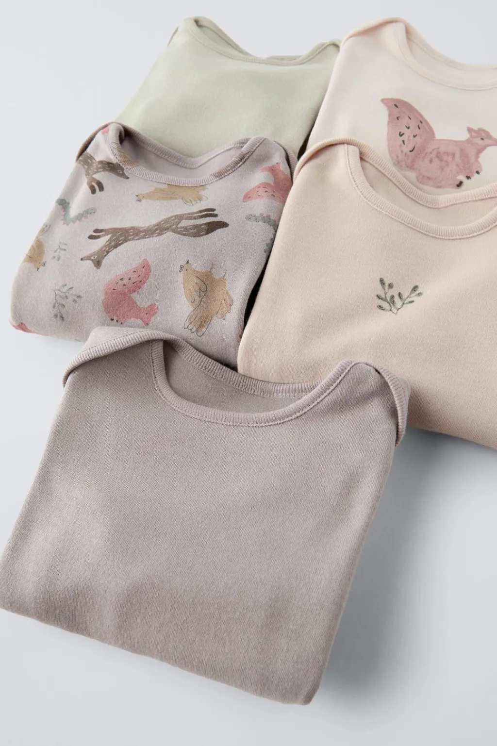 Niños ZARA 1½ - 6 Años·Ropa Interior / Calcetines|1½ - 6 Años·Ropa Interior / Calcetines<PACK CINCO BODIES ANIMALES