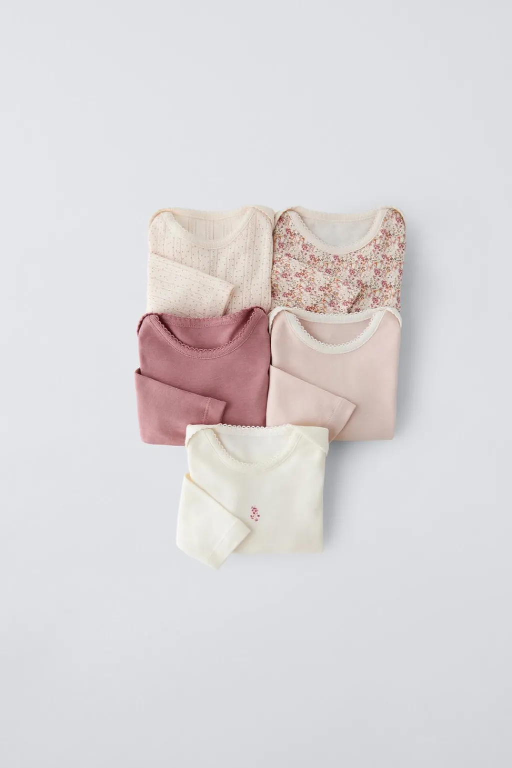 Niños ZARA 1½ - 6 Años·Ropa Interior / Calcetines|0 - 6 Meses·Bodies / Camisas<PACK CINCO BODIES FLORECITAS