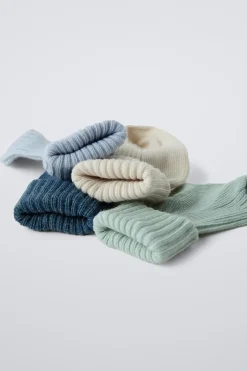 Niños ZARA 0 - 6 Meses·Ropa Interior / Pijamas|0 - 6 Meses·Básicos<PACK CUATRO CALCETINES COLORES