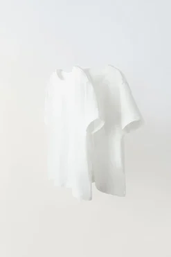 Niños ZARA 6 - 14 Años·Camisetas<PACK DOS CAMISETAS FLAMÉ LISAS