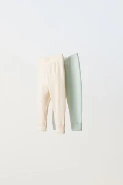 Niños ZARA 0 - 6 Meses·Leggings / Polainas|0 - 6 Meses·Homewear<PACK DOS LEGGING RIB