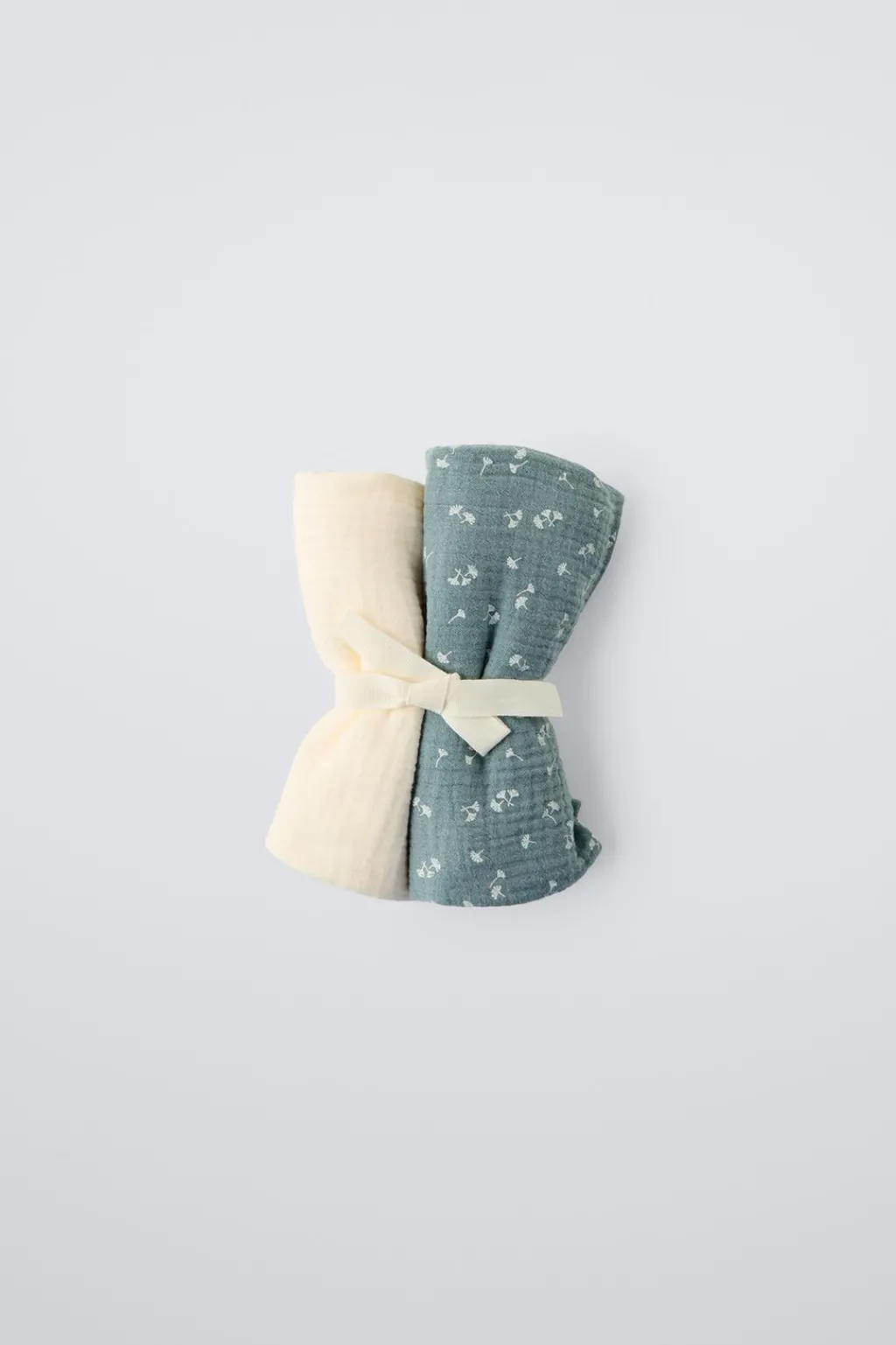 Niños ZARA 0 - 6 Meses·Básicos|6 - 18 Meses·Accesorios / Calcetines<PACK DOS MUSELINAS HOJITAS