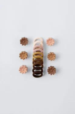 Niños ZARA 1½ - 6 Años·Accesorios|6 - 14 Años·Accesorios<PACK GOMITAS Y PINZAS FLOR
