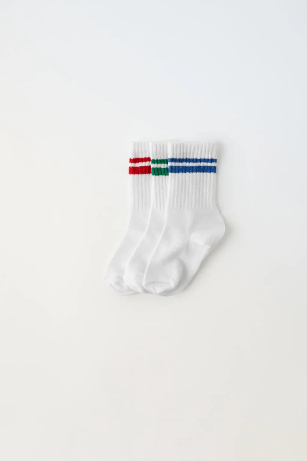Niños ZARA 1½ - 6 Años·Ropa Interior / Calcetines|6 - 14 Años·Deporte / Jogging<PACK TRES CALCETINES LARGOS BANDAS DEPORTIVAS