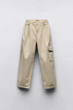 Niños ZARA 6 - 14 Años·Pantalones<PANTALÓN BARREL BOLSILLO