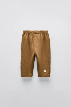 Niños ZARA 6 - 18 Meses·Pantalones / Leggings<PANTALÓN ESTAMPADO HOJITA