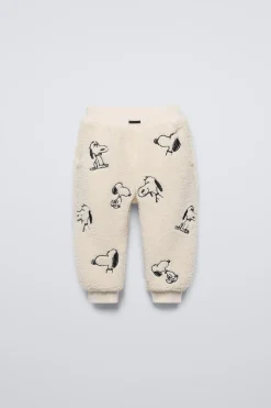 Niños ZARA 1½ - 6 Años·Pantalones / Leggings|1½ - 6 Años·Total Look<PANTALÓN JOGGER BORREGUILLO SNOOPY PEANUTS™