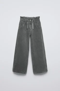 Niños ZARA 6 - 14 Años·Pantalones|6 - 14 Años·Total Look<PANTALÓN PAPERBAG PANA GRUESA