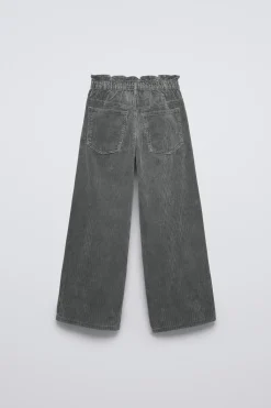 Niños ZARA 6 - 14 Años·Pantalones|6 - 14 Años·Total Look<PANTALÓN PAPERBAG PANA GRUESA