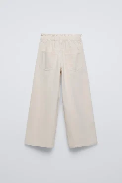 Niños ZARA 6 - 14 Años·Pantalones|6 - 14 Años·Total Look<PANTALÓN PAPERBAG PANA GRUESA