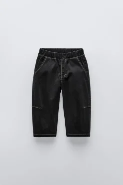 Niños ZARA 1½ - 6 Años·Pantalones / Leggings|6 - 18 Meses·Pantalones / Leggings<PANTALÓN PINZAS PESPUNTES