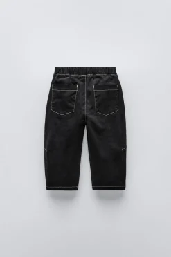 Niños ZARA 1½ - 6 Años·Pantalones / Leggings|6 - 18 Meses·Pantalones / Leggings<PANTALÓN PINZAS PESPUNTES